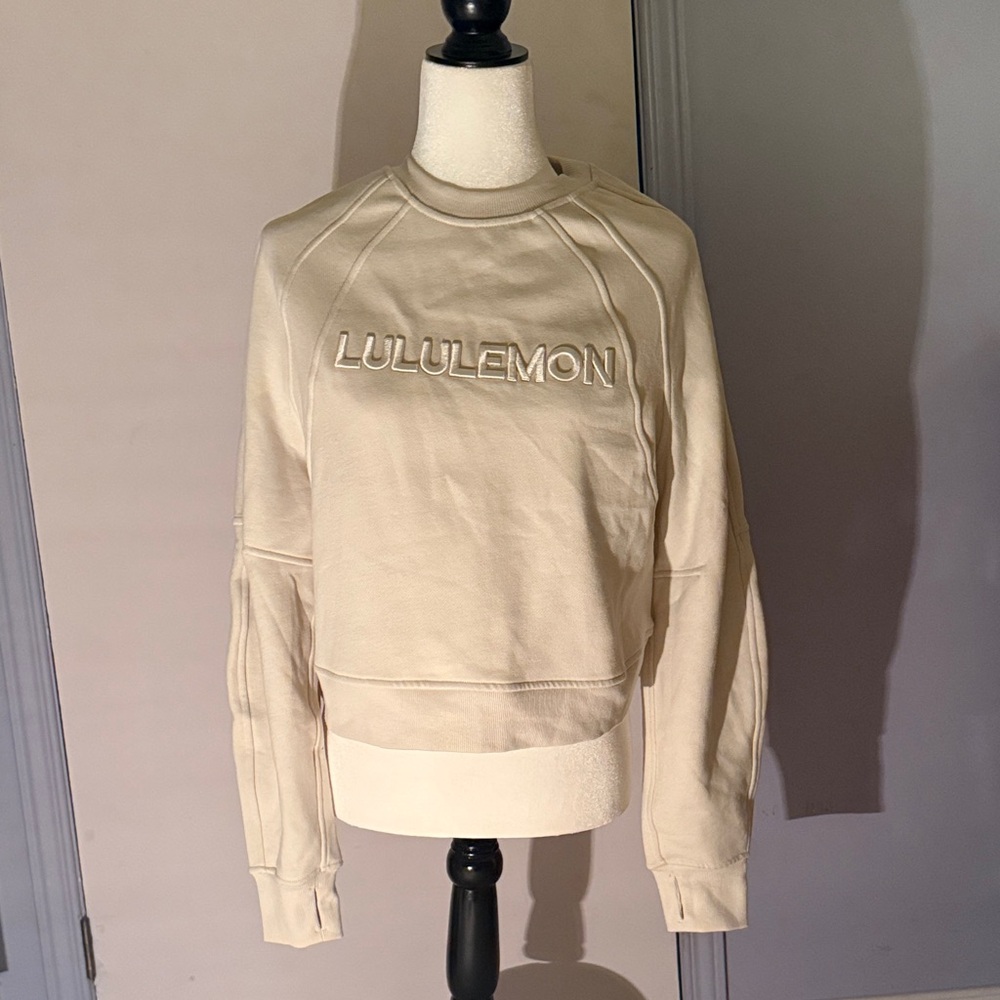 lululemon athletica Cream Crew Neck Sweater